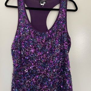 Purple sequins blouse